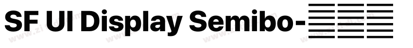 SF Ul Display Semibo字体转换